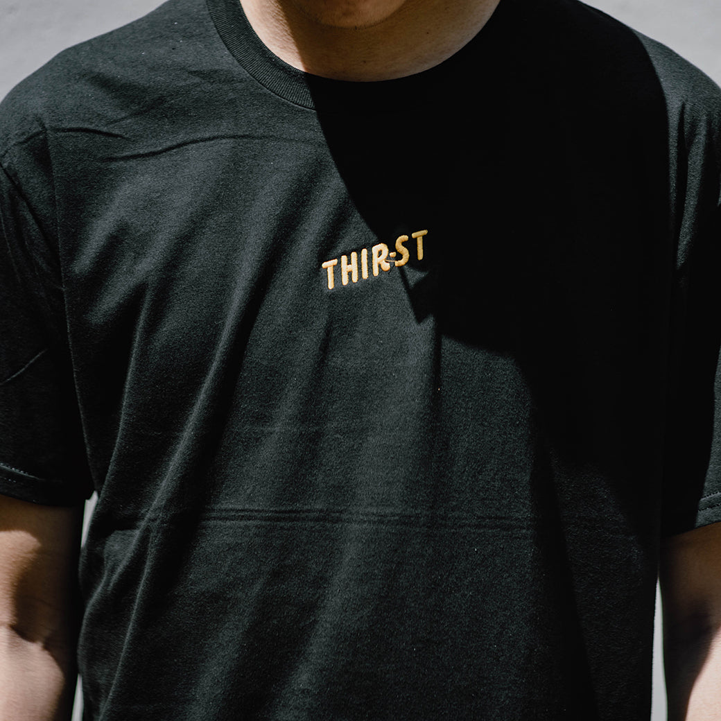 Thir.st Embroidered Logo T-Shirt (Black)