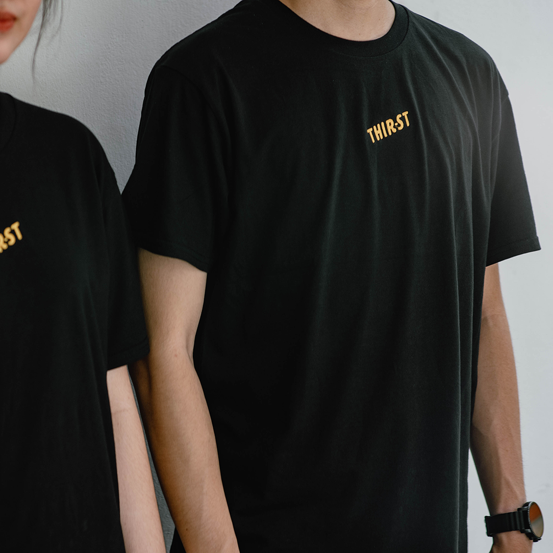 Thir.st Embroidered Logo T-Shirt (Black)